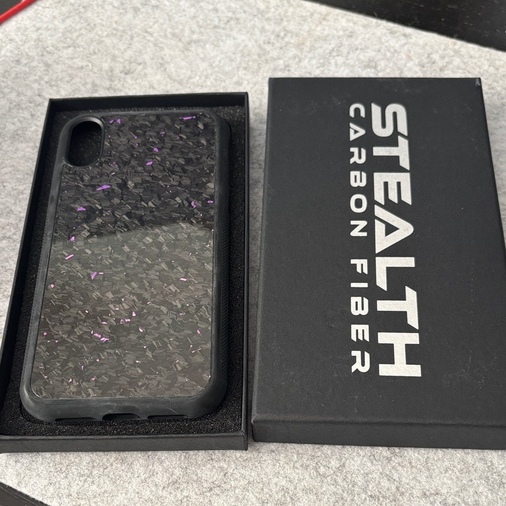 Stealth Carbon Fiber Phone Case - Black and Purple